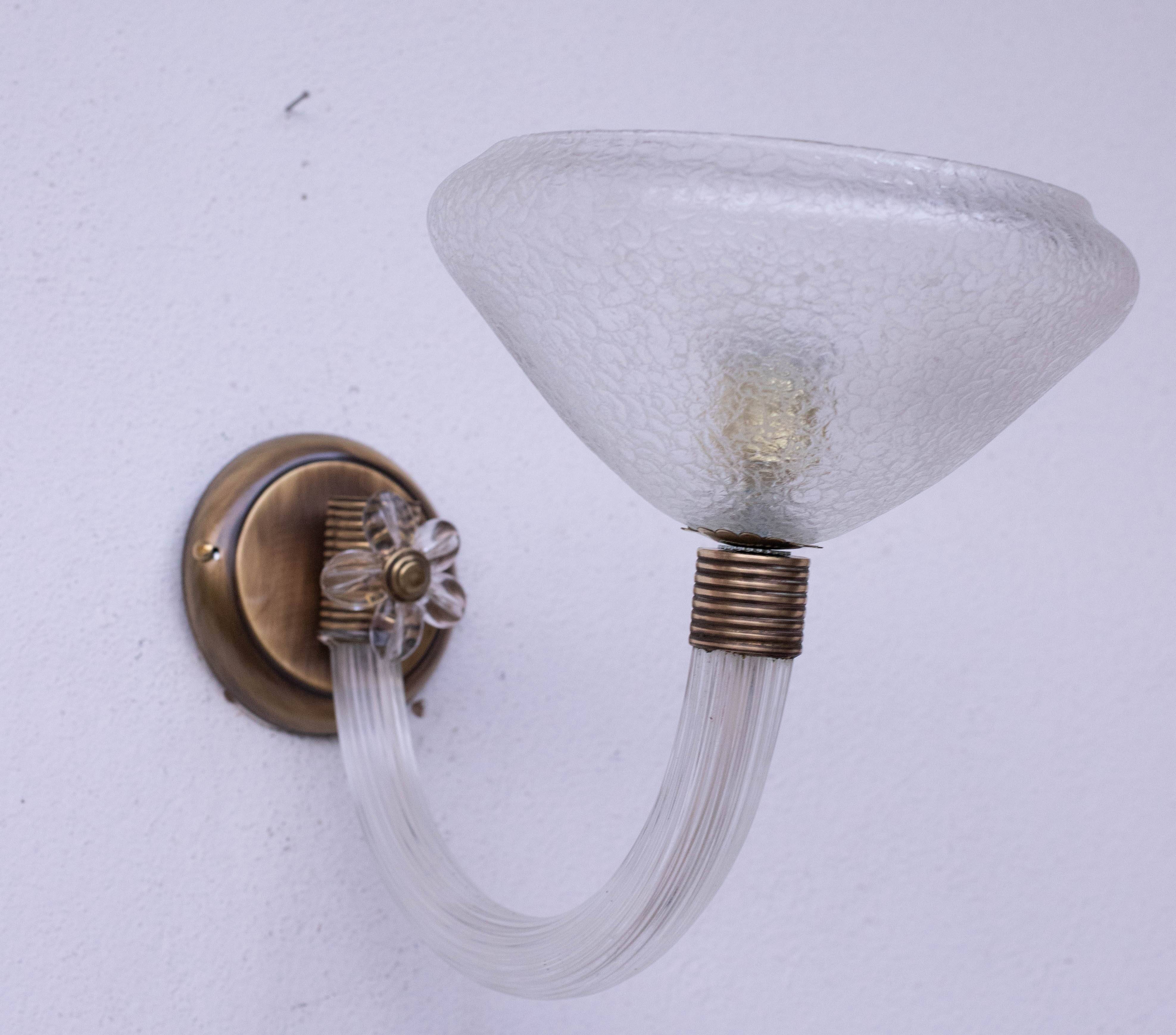 Vintage Venini Wall Murano Glass Light, 1960