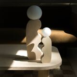 Wooden table lamp