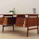 Teak desk, Danish design, 1970s, manufactured by Omann Jun
