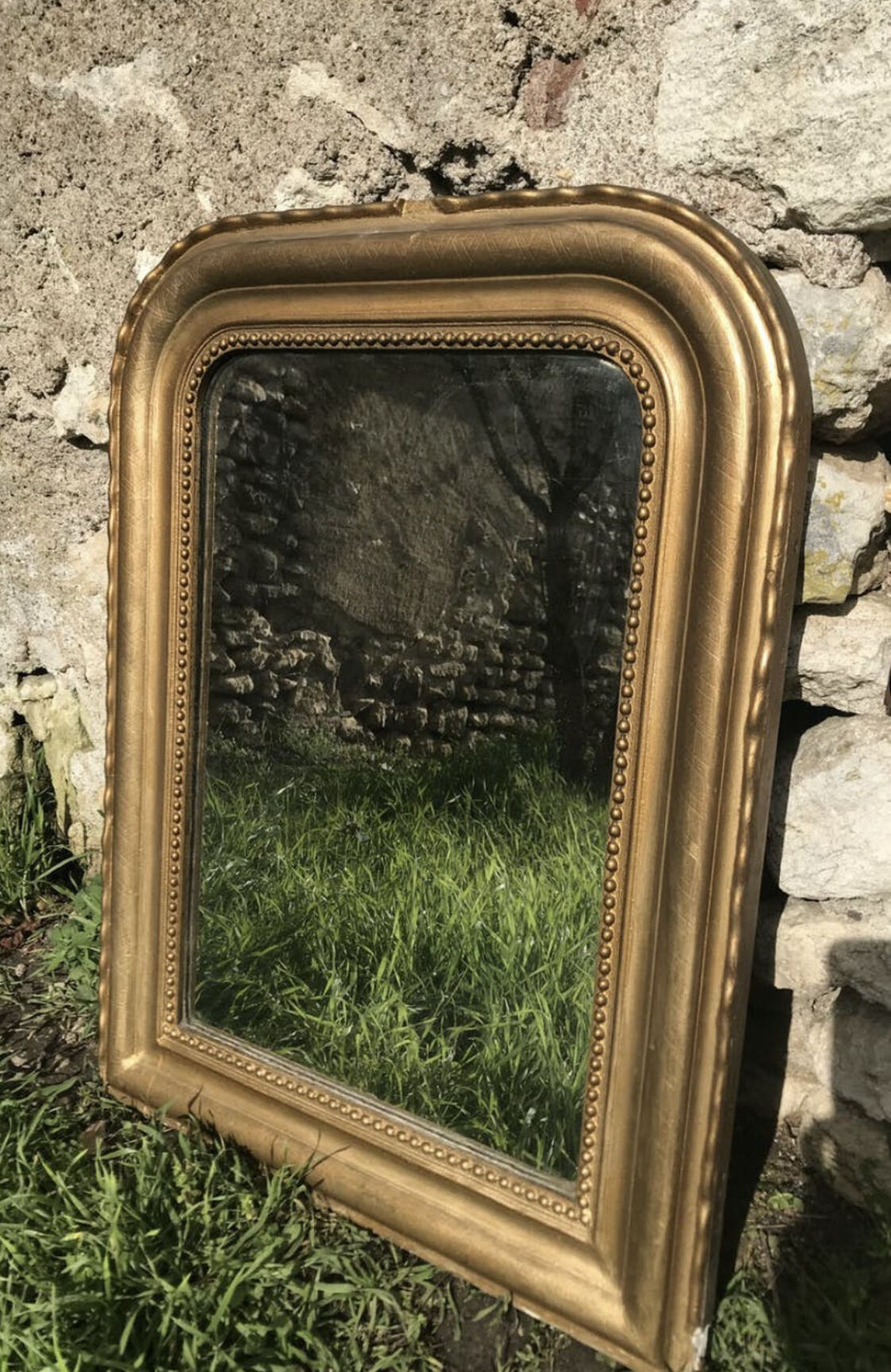 Miroir ancien doré 63x49cm
