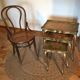 Florentine pull-out tables, 50s/60s