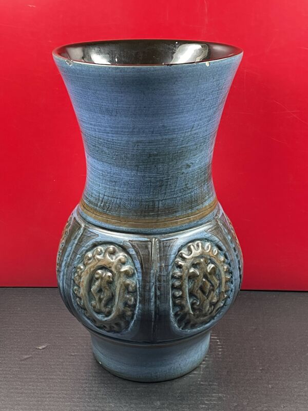 Céramique contemporaine grand vase, jean de lespinasse - 1950, h 35 cm