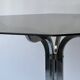 Smoked glass and chrome metal dining table 1970
