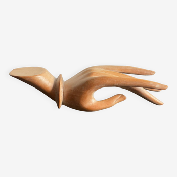 Chic wooden hand sculpture