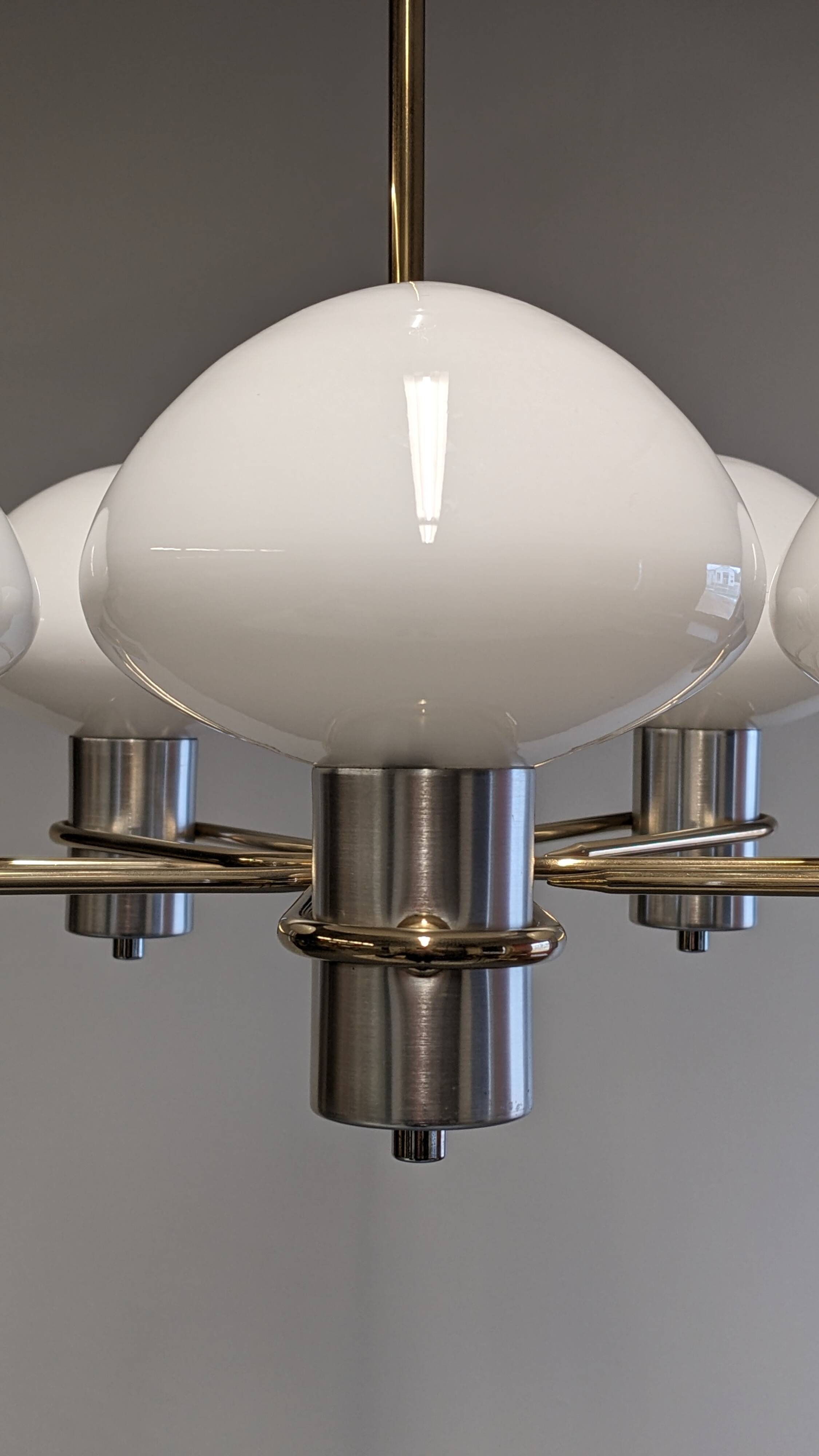 Space age chandelier with 5 lights from the 60s/70s