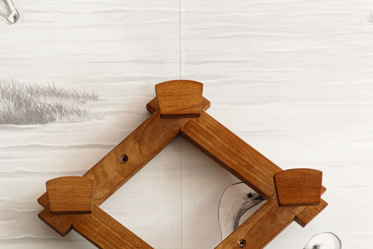 Beech wall coat rack