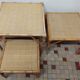 Lot de 3 tables basses Vintage en Rotin
