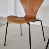 Chaises de salle à manger modèle 3107 en teck par Arne Jacobsen pour Fritz Hansen, lot de 2