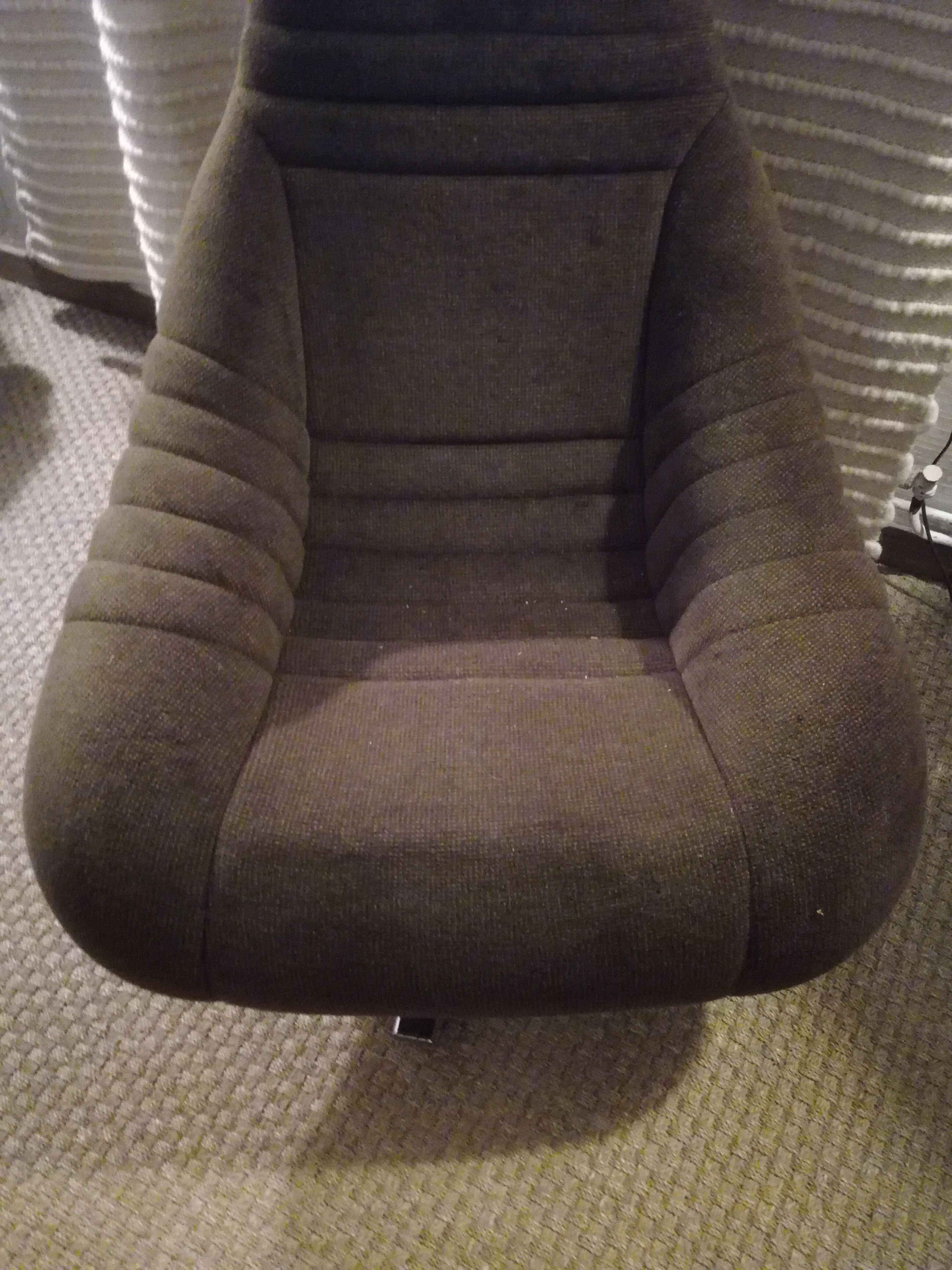 Fauteuil velours coqué Mod Plastia 1970