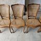 5 old cane-seated solid oak chairs.