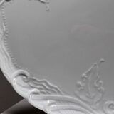 Large vintage/antique white Limoges fine porcelain pie dish