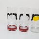 Set of 6 water glasses 1970 screen-printed