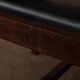 Vintage wooden armchair in black leatherette, Scandinavian style