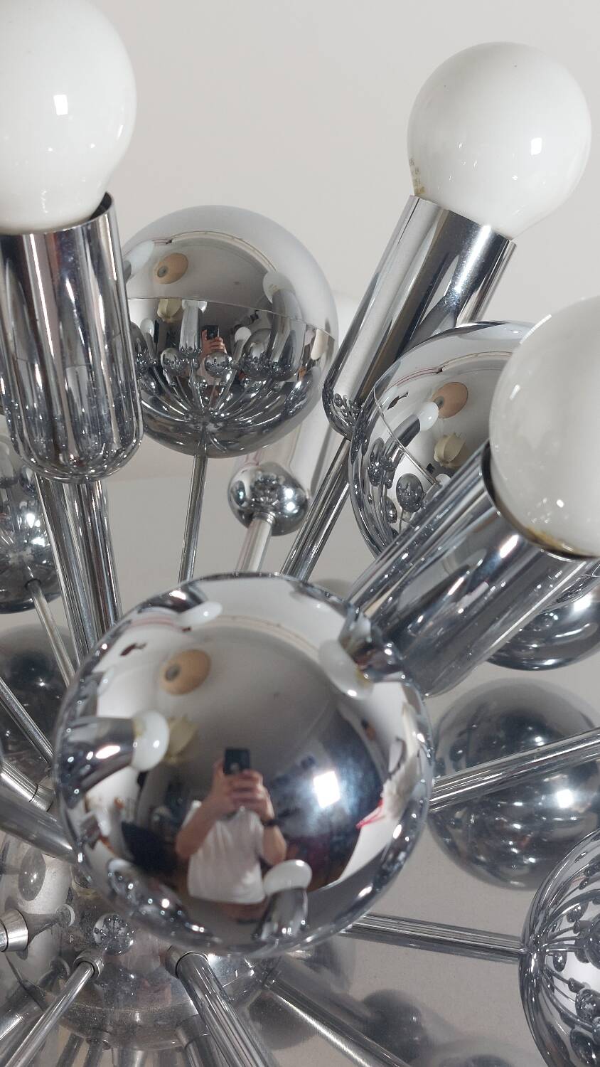 Vintage Sputnik wall/ceiling light from the space age, Cossack style.