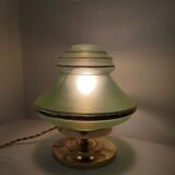 Art Deco lamp in brass and glass