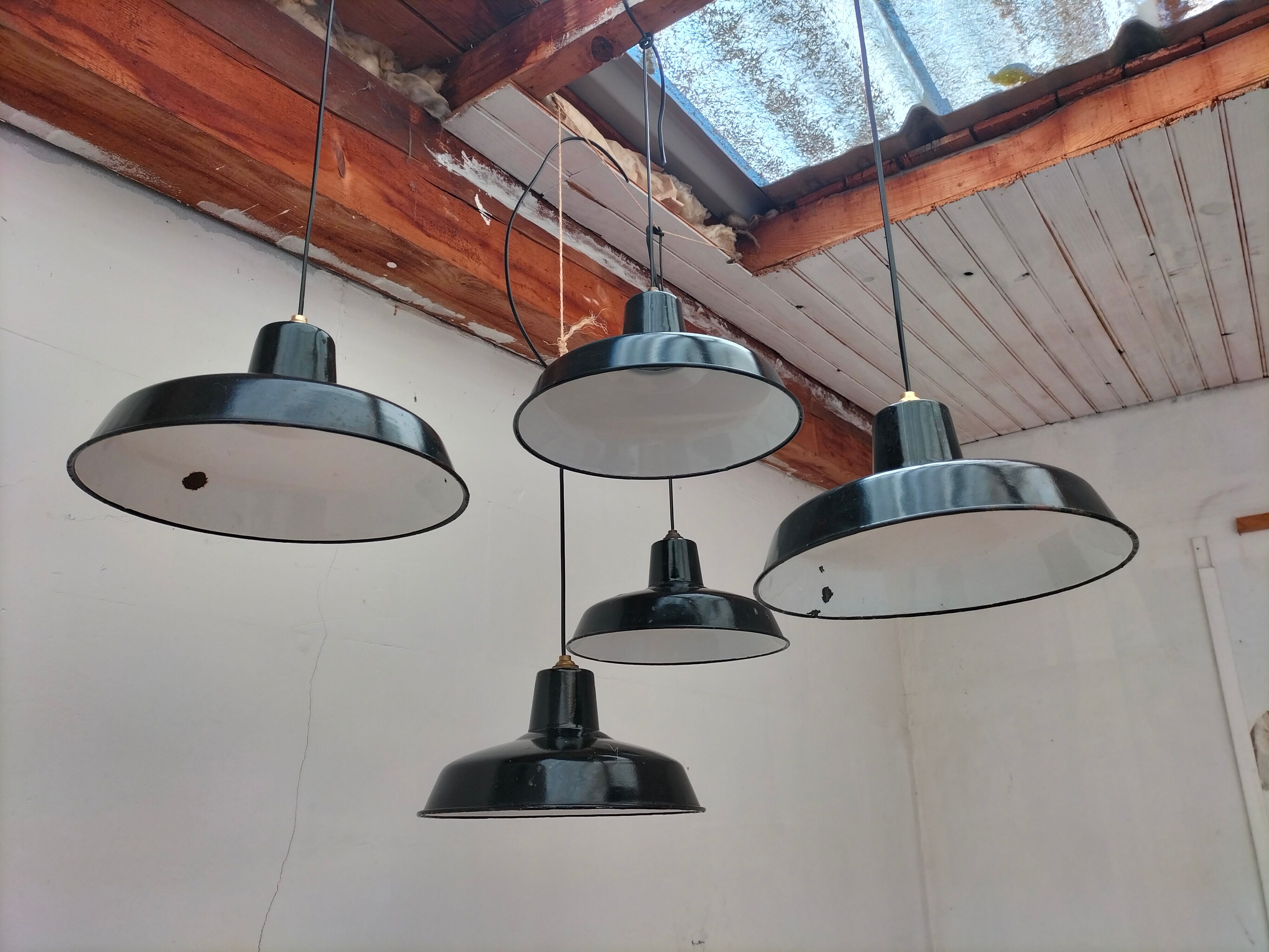 Set of 5 hanging lamps