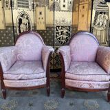 Pair of shepherdess armchairs Art Deco era