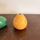 Vintage Italian Polished Alabaster Pear Lemon Fruit