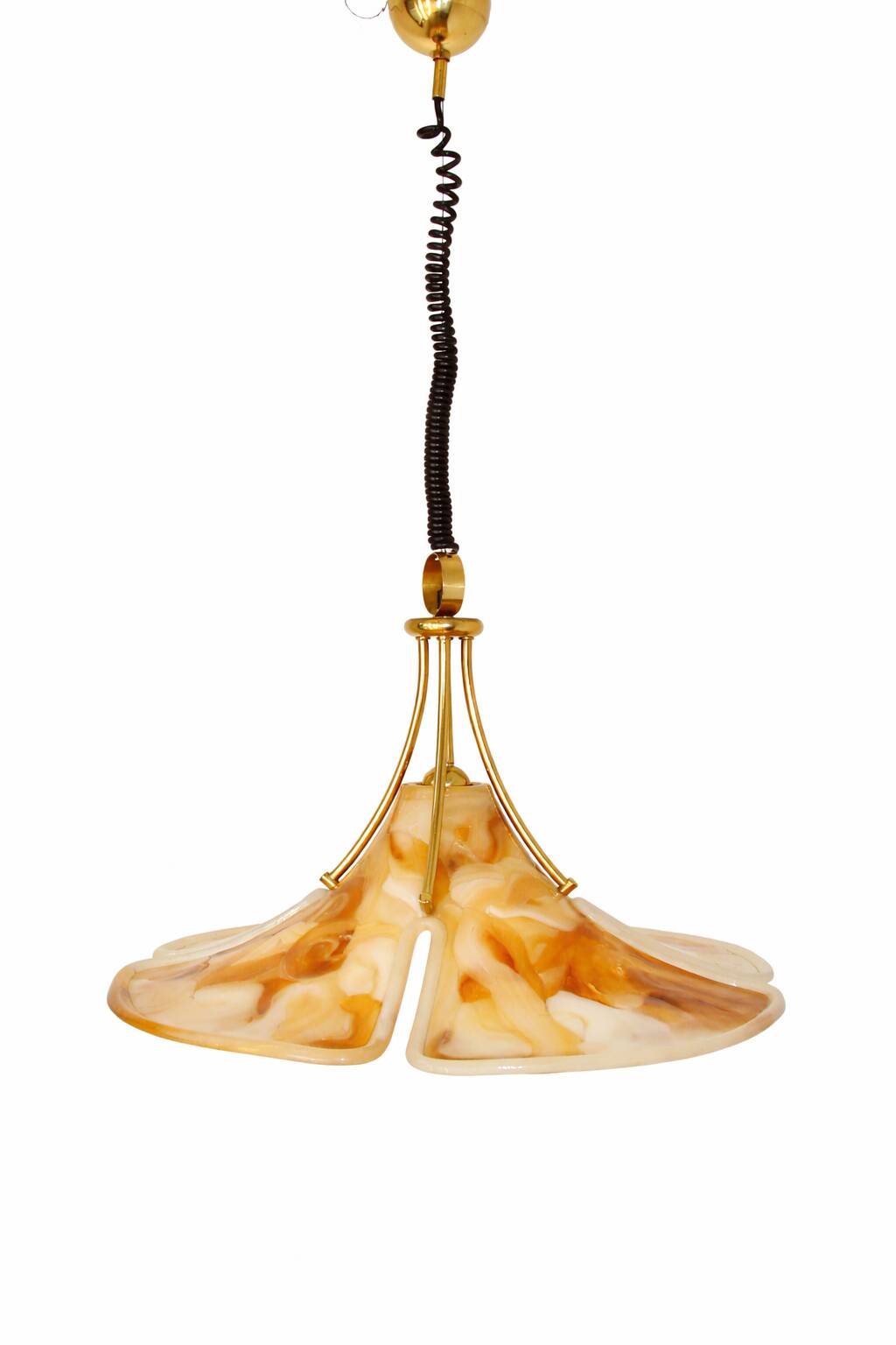 Tulip Cosack pendant lamp, 1970s, brass, 60 cm, E27