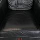 Beautiful set of 2 black cow leather Art Deco design armchairs with high back