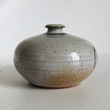 Ceramic bud vase with floral decoration