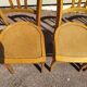 Lot de 4 chaises de bistrot ou de ferme en bois anciennes