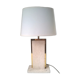 Travertine and gilded brass table lamp by Camille Breesch Belgium 1970