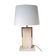 Travertine and gilded brass table lamp by Camille Breesch Belgium 1970