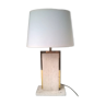 Table lamp in travertine and gilded brass by Camille Breesch Belgium 1970