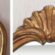 Mirror oval shell dore with french-style sheet louis xvi 58x80cm