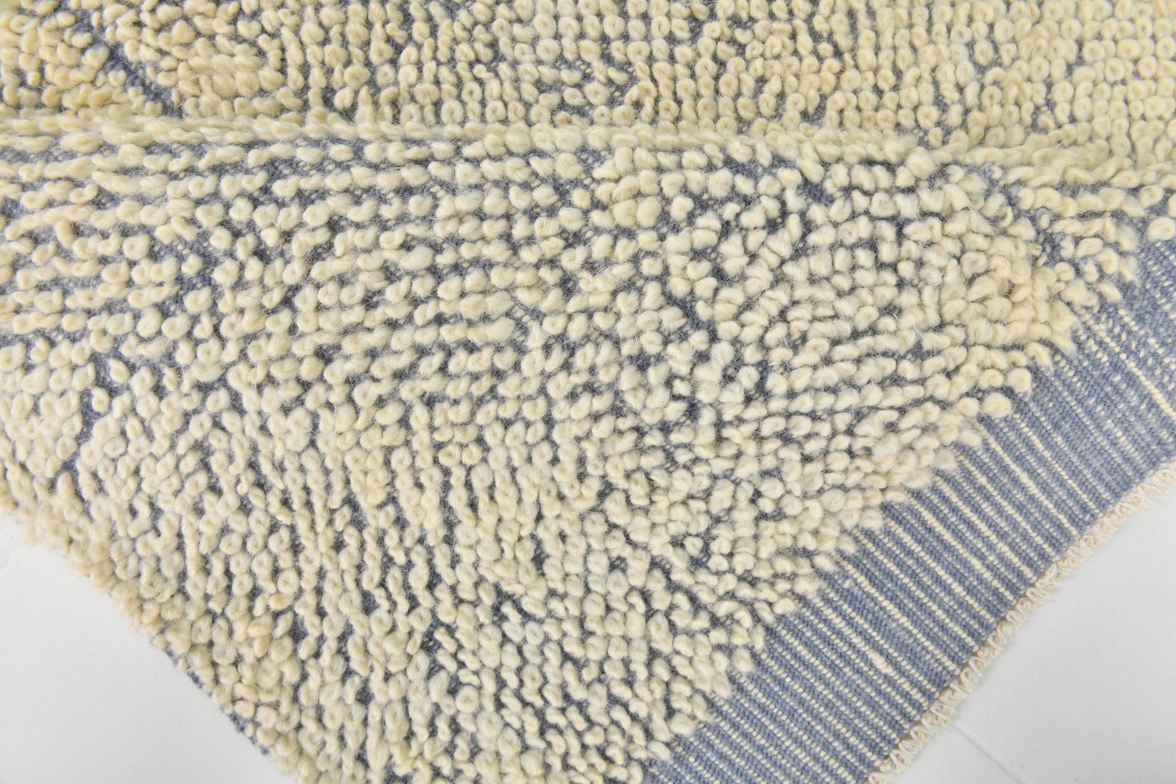 8x10 Blue & Beige Large Vintage Kilim Rug, 250x298Cm