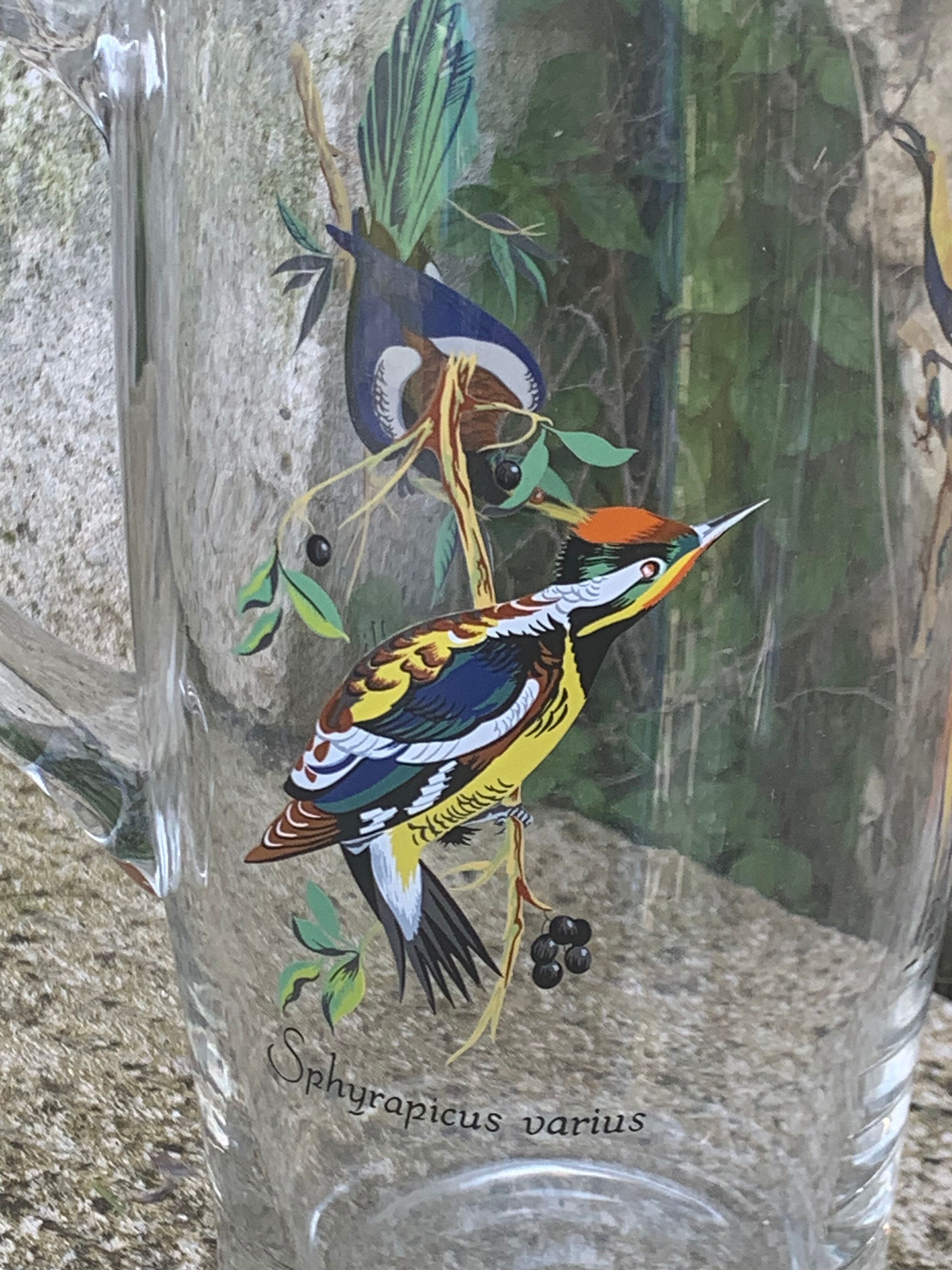 Vintage glass bird decanter, 1950/60