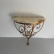 Console murale flottante en fer forgé du milieu du siècle, 1950, Italie