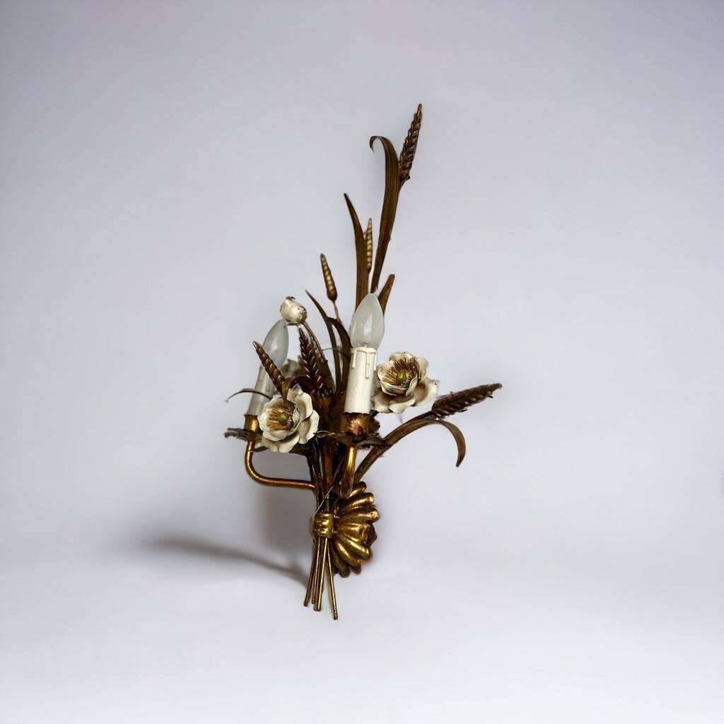 Vintage wall lamp / wall lamp in sheaf of wheat