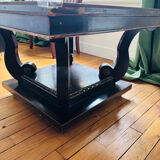 Empire style coffee table in solid wood – square top 80 cm