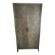 2-door wardrobe in solid pine
