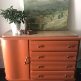 Terracotta vintage chest of drawers