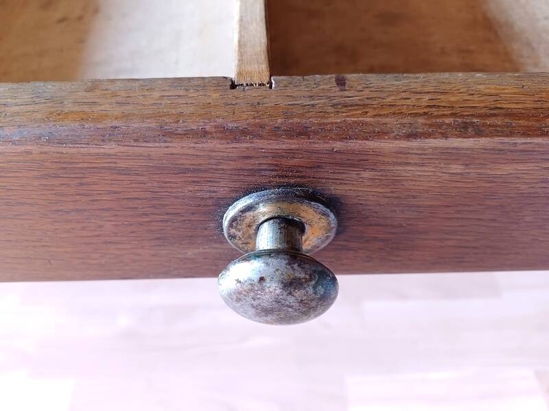 Art Deco desk or side table from the 1930s, vintage, solid wood
