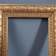 Cadre ancien bois stuc doré 29,5x21,5 cm, feuillure 23,2x15,3 cm