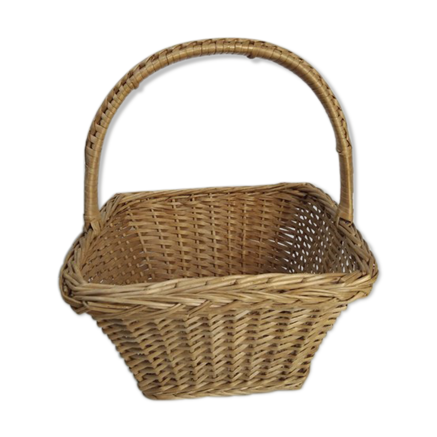 Square basket with handle