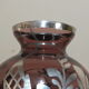 Small Holy Grail vase in purple crystal and silver inlays