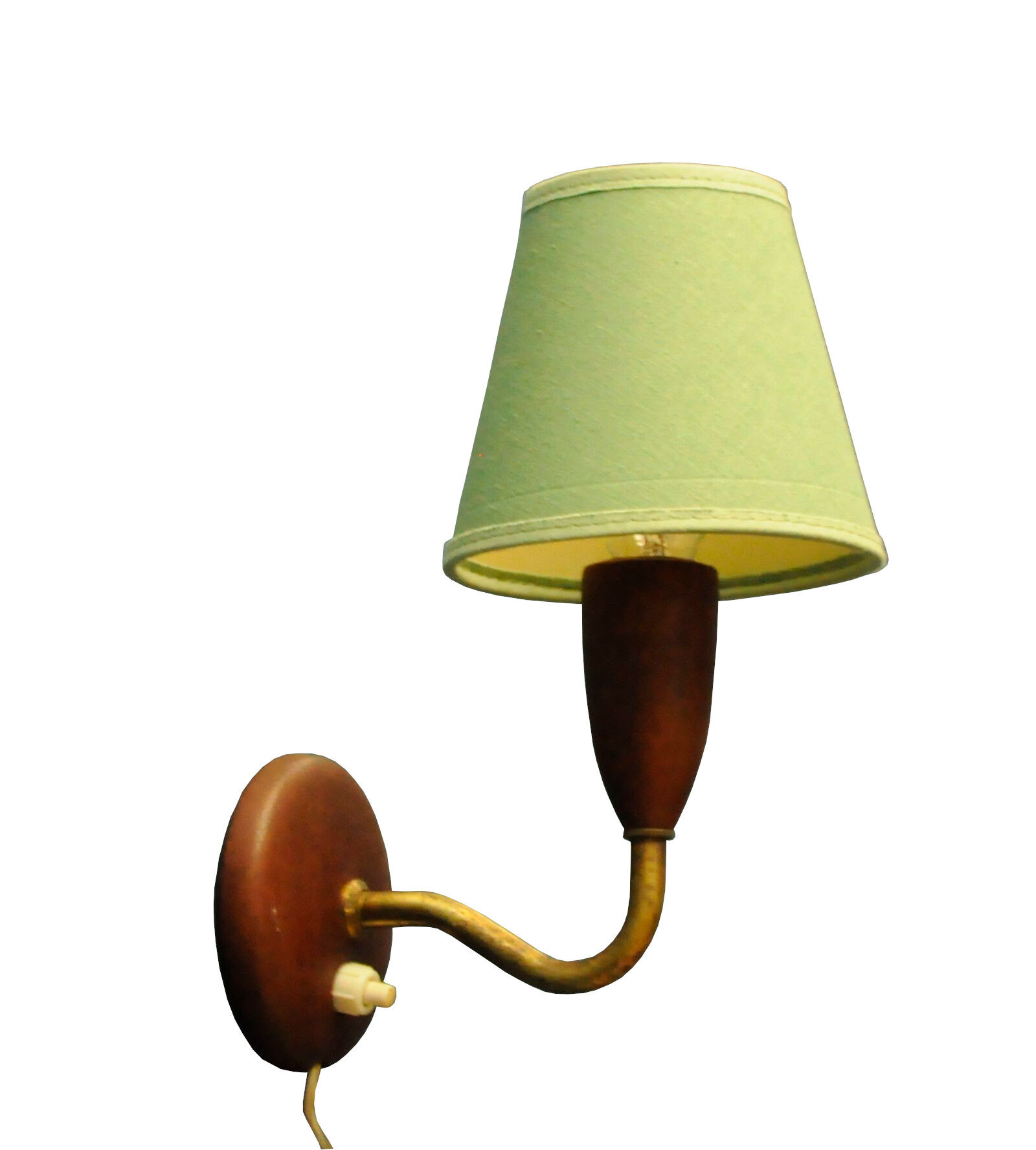 Retro teak wall lamp from the 1950s