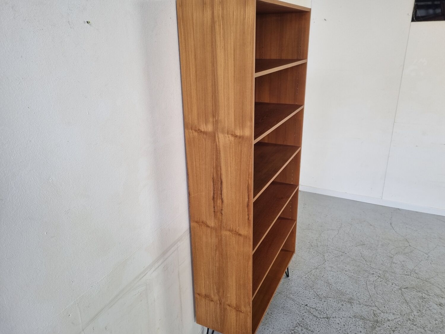 Scandinavian bookcase in teak and walnut, 60s