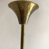 50s-60s pendant light in black and white opaline glass