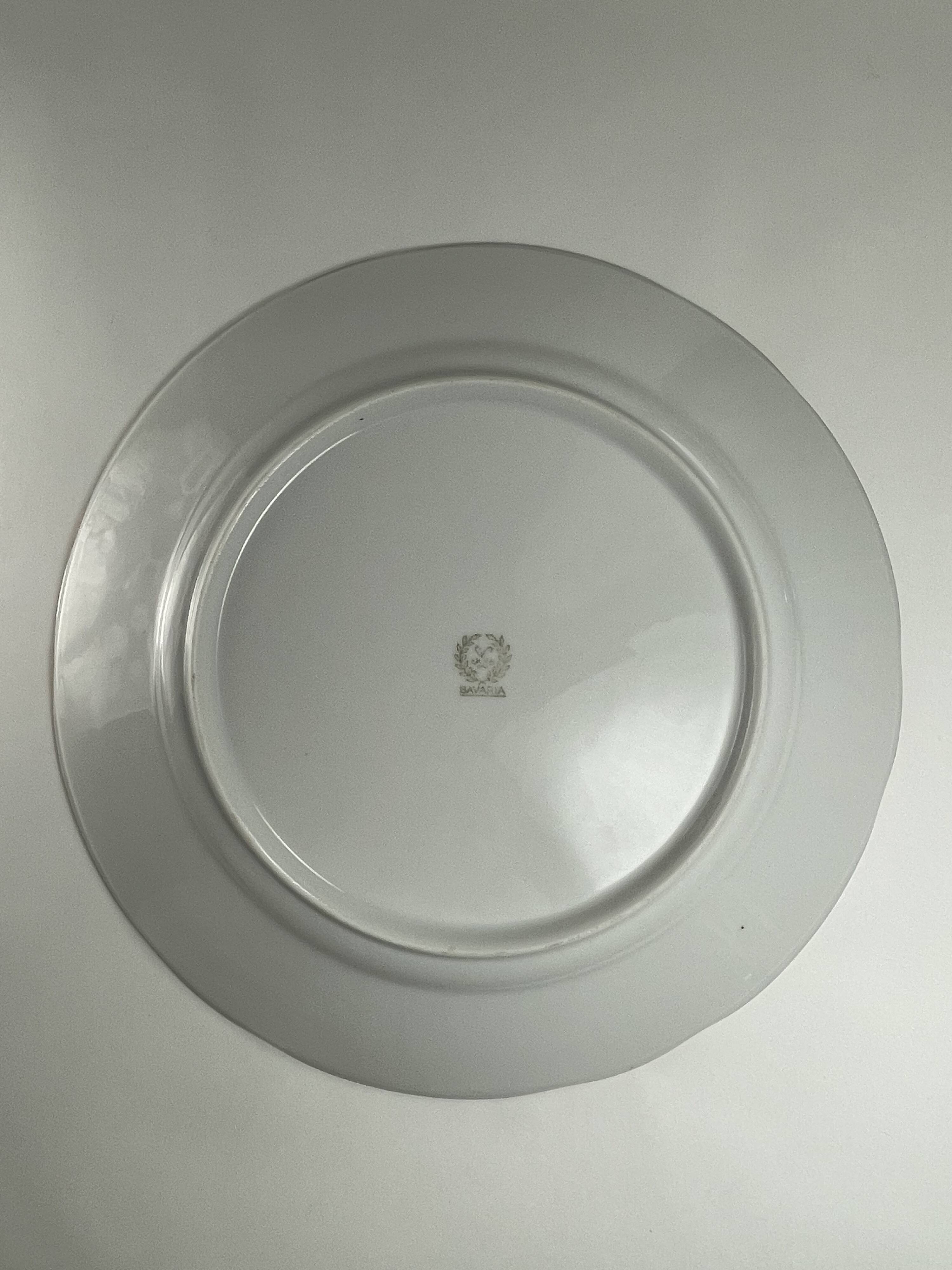 Lot de 10 Assiettes Plates Dorées Bavaria