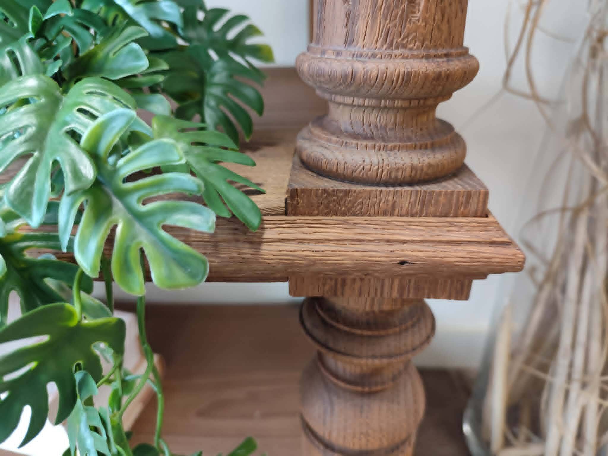 Console desserte meuble d'appoint en chêne massif