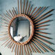 Vintage rattan mirror 60cm