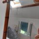 bamboo mirror, vintage, 41 by 48cm