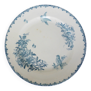 Plat rond en terre de fer de LG Clairefontaine modèle Bengali 210885