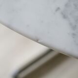 Marble and steel table France, circa 1970